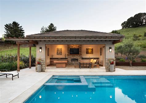 rustic metal pool house|backyard pool house designs.